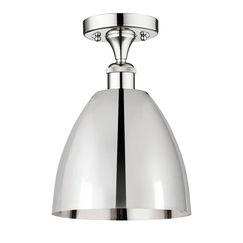 Innovations Lighting Edison Metal Bristol - 1 Light 9" Semi-Flush Mount. - Polished Chrome