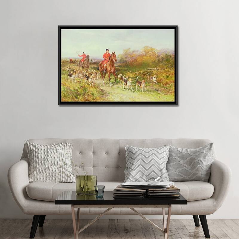 iCanvas "Hunting Scene" by Heywood Hardy Framed Canvas Print