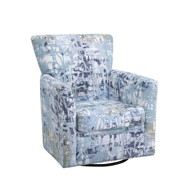 Grafton Home Cari 360 Swivel Rocker Chair - Mysterious Slate Blue and Grey