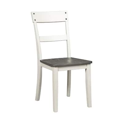 Nelling White/ Weathered Brown Wood Dining Chair (Set of 2) - Side Chair