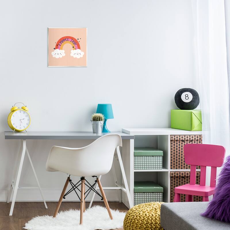 Stupell Choose Joy Happy Rainbow Wall Plaque Art Design By Sarah Hickman