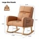 preview thumbnail 24 of 171, HOMYKA 28" Wide Rocking Chair for Nursery with Solid Wood Leg