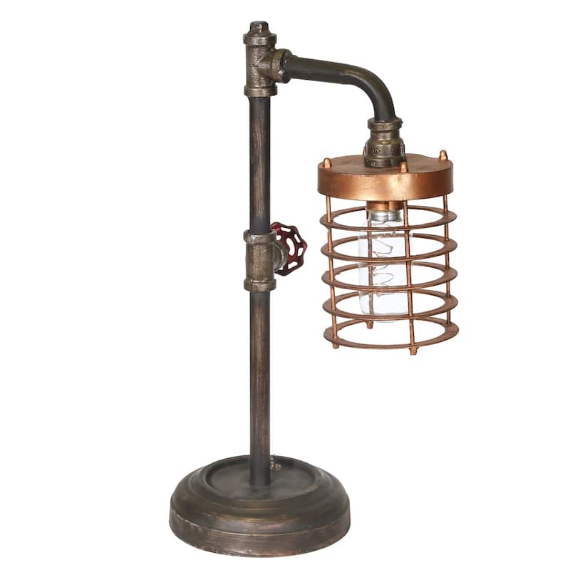 Industrial Metal Pipe Table Lamp - 18.0"