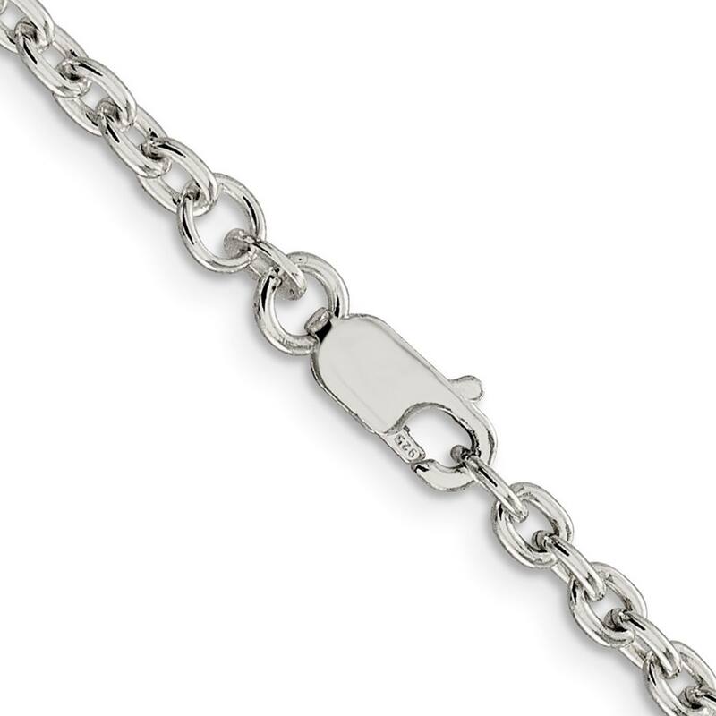 Curata 925 Sterling Silver 3.5mm Cable Chain Necklace Options: 16 18 20 22 24 30