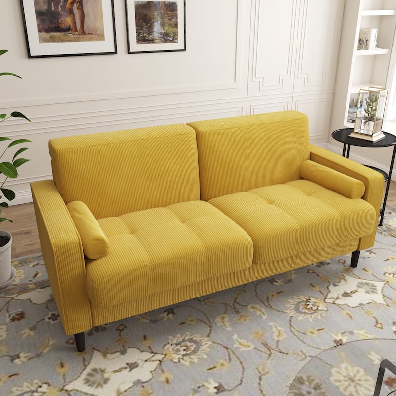 63.3"W Living Room Corduroy Loveseat Sofa
