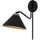 preview thumbnail 2 of 12, Alscott 1-Light Matte Black Wall Sconce