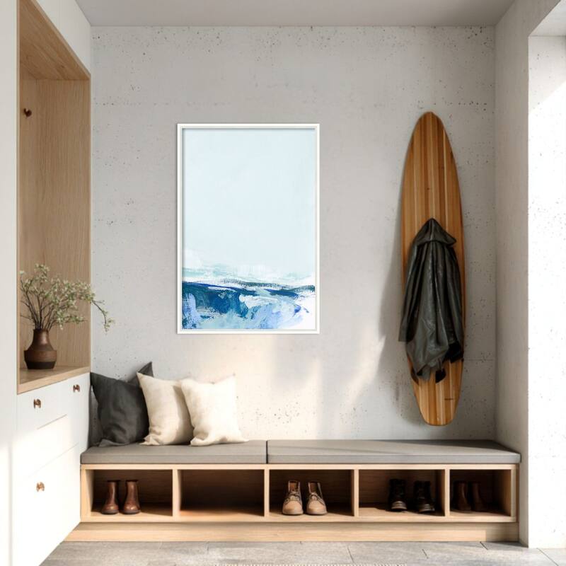 Amanti Art Framed Fabric Pinboard Coastal V by Christina Long Printed Bulletin Board