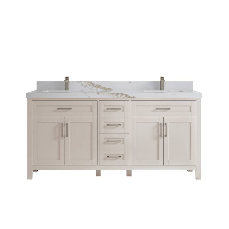 Willow Collections 72 in. W x 22 in. D Cambridge Double Sink Bathroom Vanity with Countertop
