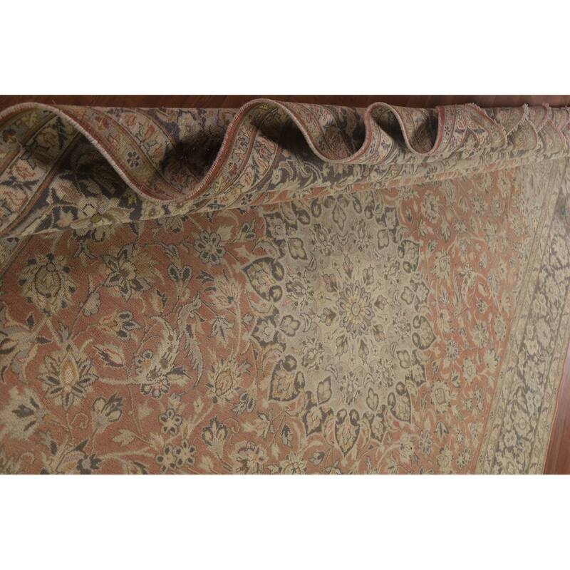 Traditional Kashan Persian Vintage Area Rug Hand-knotted Wool Carpet - 10'0" x 13'4"
