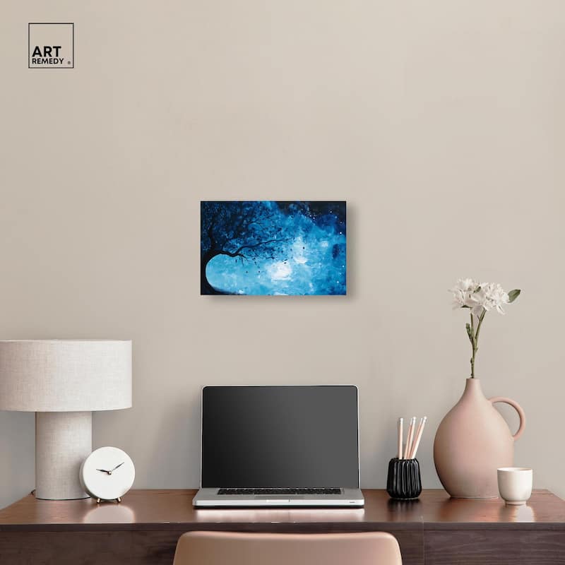 Fire and Ice Tree II Canvas by Art Remedy, Gallery Wrapped
