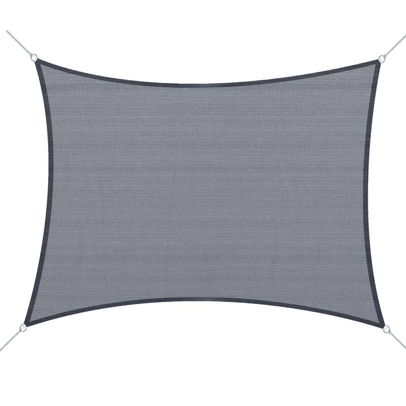 13'x20' Rectangle UV-Blocking Outdoor Shade Sail with D-Rings for Patio, Deck, Pool & Backyard