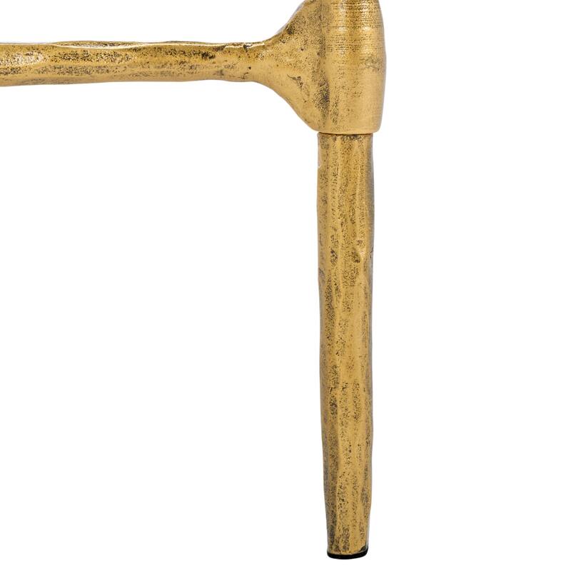 SAFAVIEH Couture Isabellina Metal And Glass Accent Table - 22"W x 12"D x 23"H