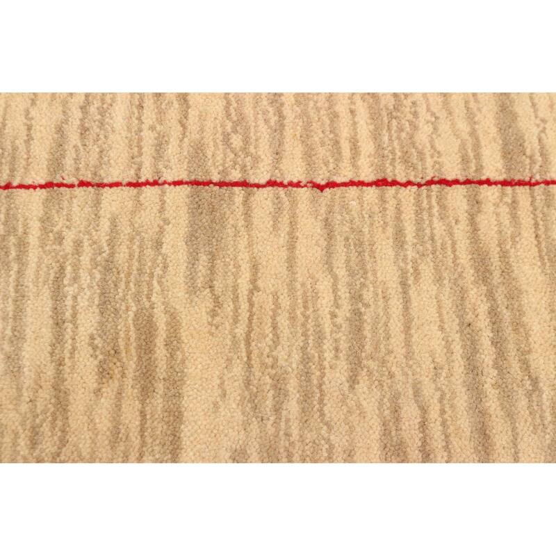 ECARPETGALLERY Hand Loomed Kashkuli Gabbeh Beige Wool Rug - 4'11 x 7'10