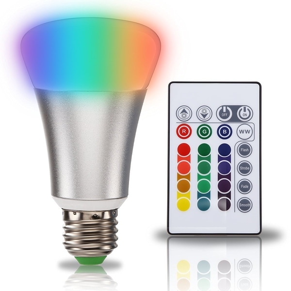 10W A19 LED Bulb,E26 Base ,RGB multicolor + Warm White/Daylight White, RGBWW 2800K/ RGBW 6500K