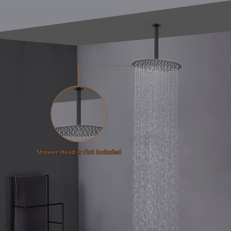 12 in. Square Ceiling Mount Standard Shower Arm and Flange