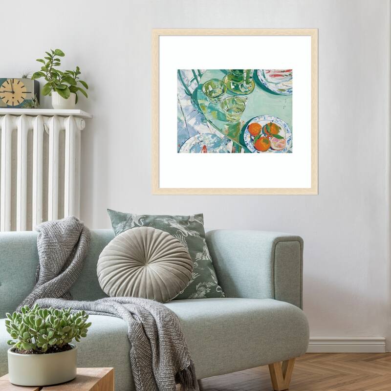 GreenTable No. 2 by Paula Freeman Wood Framed Wall Art Print