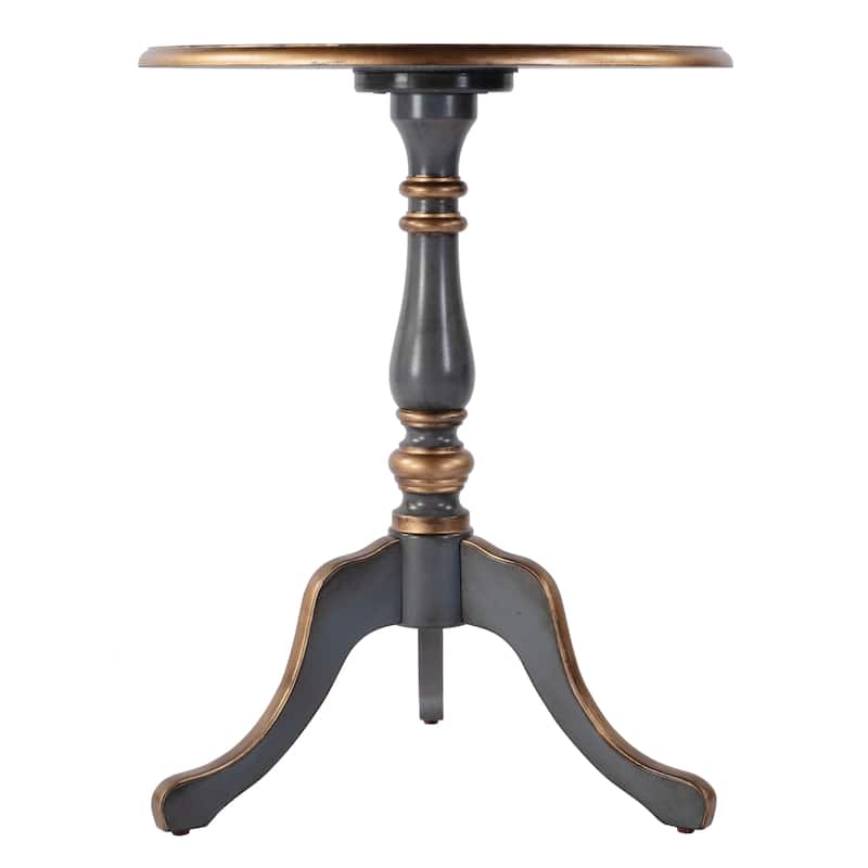 Colbert 22 in. W Round Wood Pedestal Game/Accent Table