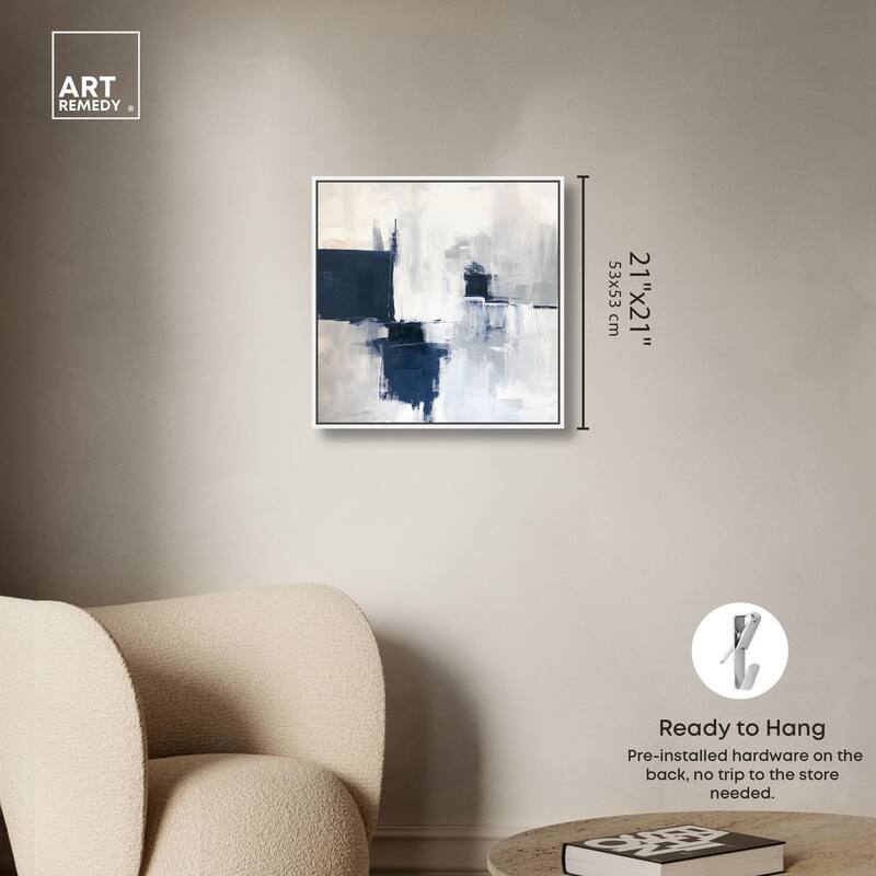 Porcelain Blue on White I Canvas by Art Remedy