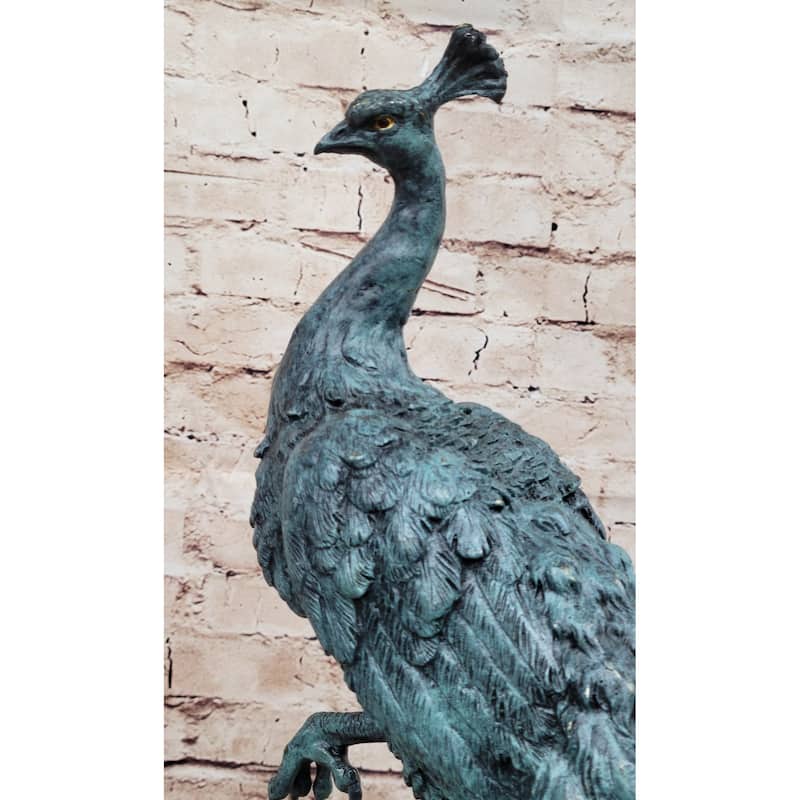 Original Signed Milo Pea Artwork Animal Exotic Bird Bronze Sculpture Art