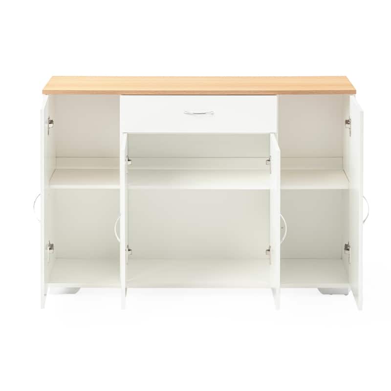 Homy Casa Kitchen Storage Cabinet with Drawer & 4 Doors