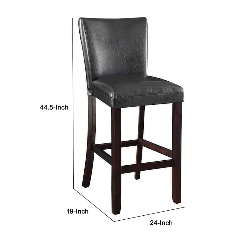 Comfortable Bar Stool, Brown, Set of 2 - 44.5 H x 24 W x 19 L Inches