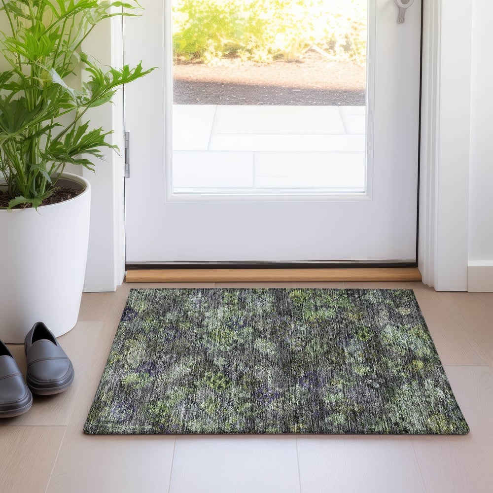 Machine Washable Indoor/ Outdoor Boho Moroccan Chantille Rug