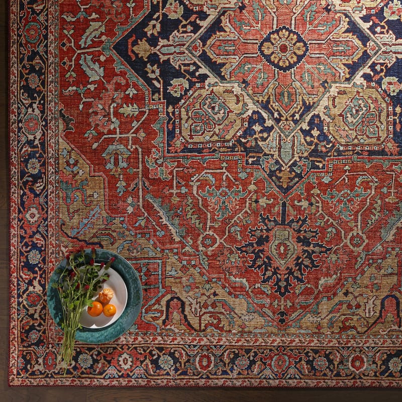 Livabliss Iris Persian Medallion Printed Area Rug
