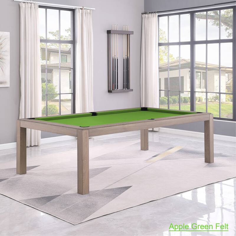 Olivia GreyWash Ash 7ft Billiard Slate Pool Table with dining top - Gold