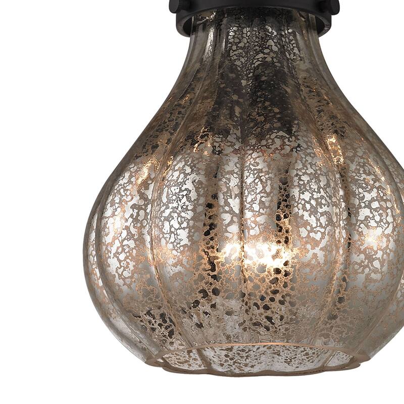 Elk Home Danica Oil Rubbed Bronze With Mercury Glass 1 Light Pendant