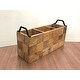 preview thumbnail 4 of 5, Mikasa Gourmet Basics Avery Checkered Wood Flatware Caddy