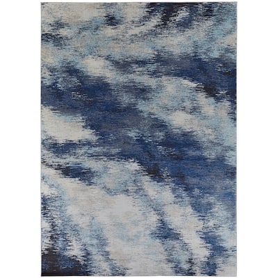 Xuxe Power Loomed Abstract Stain Resistant Area Rug By HomeRoots - 3' x 5'