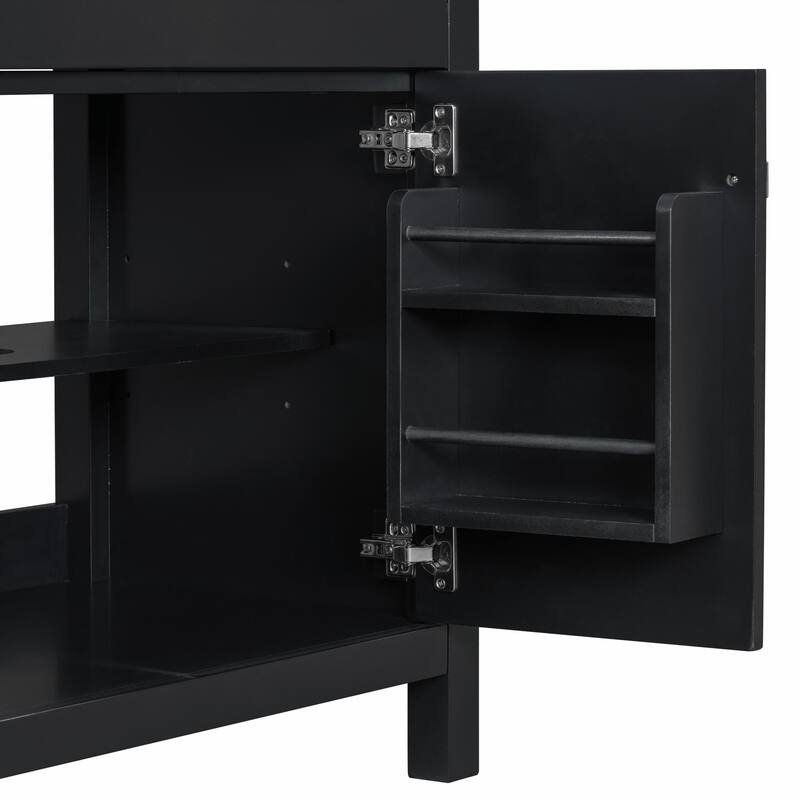 30-inch Modern Bathroom Vanity with Ceramic Sink and Versatile Storage