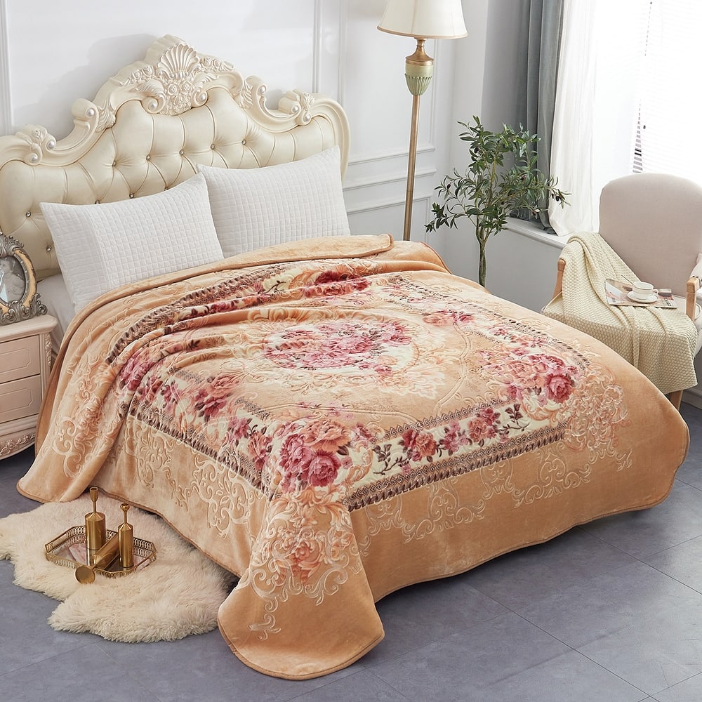 Heavy Korean Mink Fleece King Size Blanket, Christmas Gift for Parents