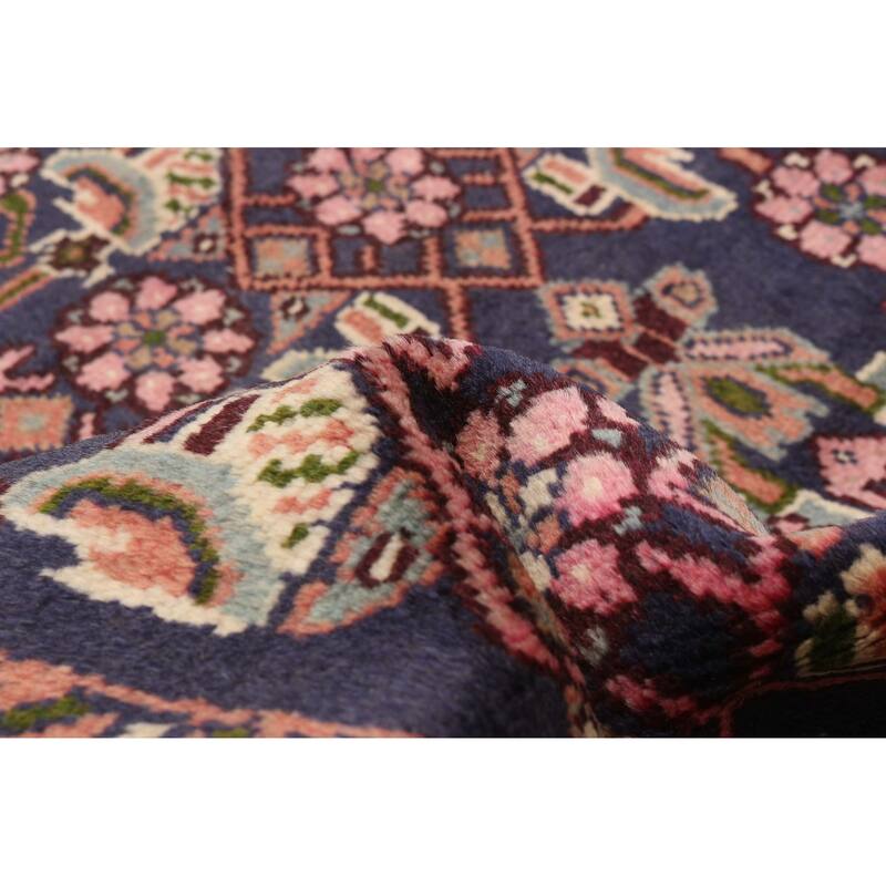 ECARPETGALLERY Hand-knotted Andelz Navy Wool Rug - 3'4 x 9'10