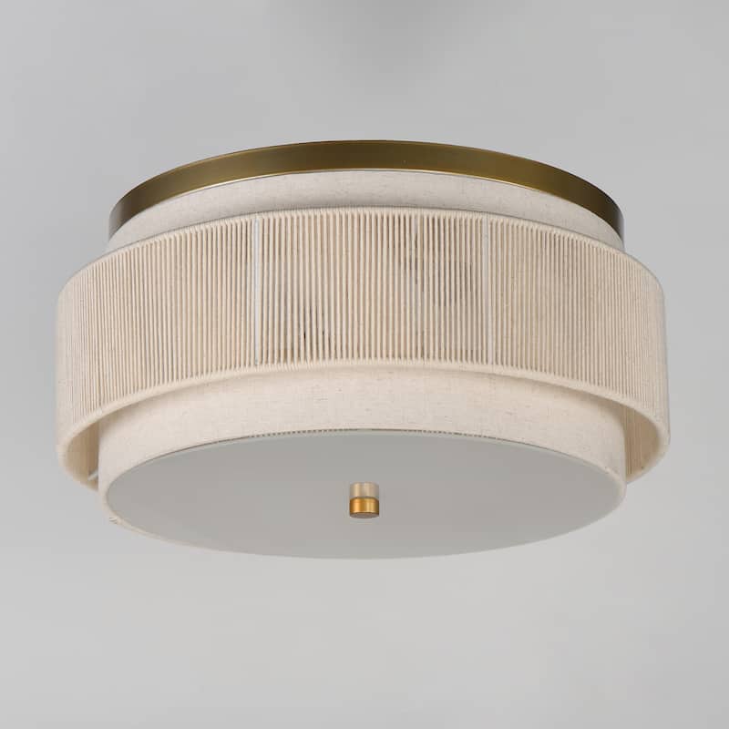 Maxim 12810OF Seacliff 2 Light 16" Wide Flush Mount Drum Ceiling
