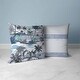 preview thumbnail 3 of 3, Grey And Blue Tropical Beach Indoor/Outdoor Throw Pillow Zipper