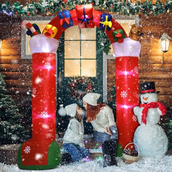 Shop Costway 10 Inflatable Christmas Decoration Stocking Archway