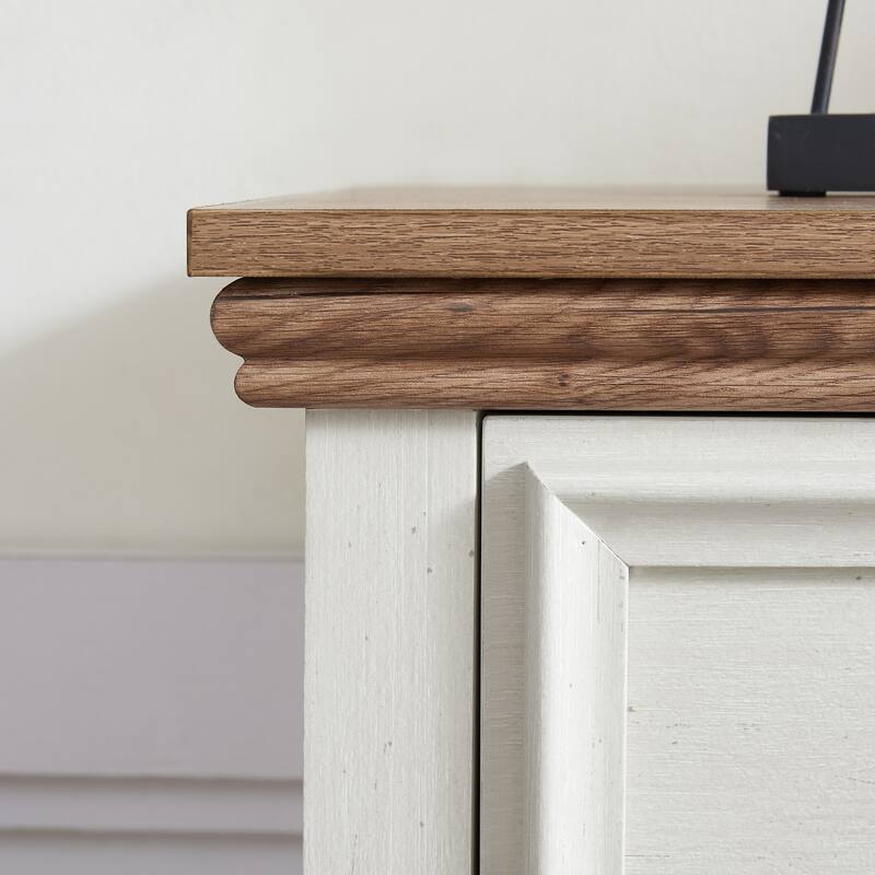 File Cabinet Sideboard Beige Cupboard Chest of Drawers with 6 Drawers