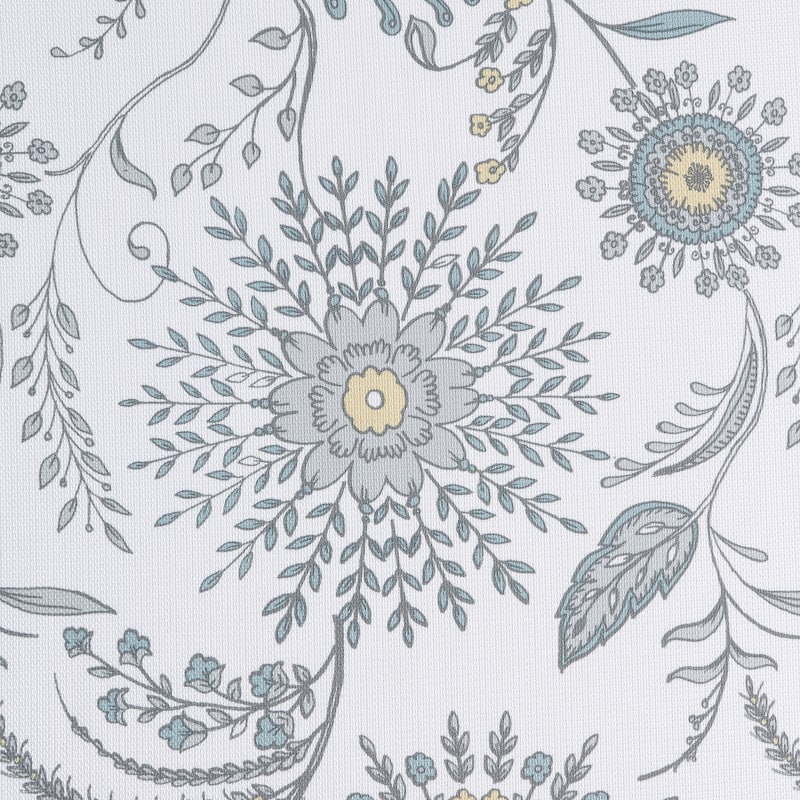 No. 918 Yuto Medallion Floral Grommet Curtain Panel, Single Panel