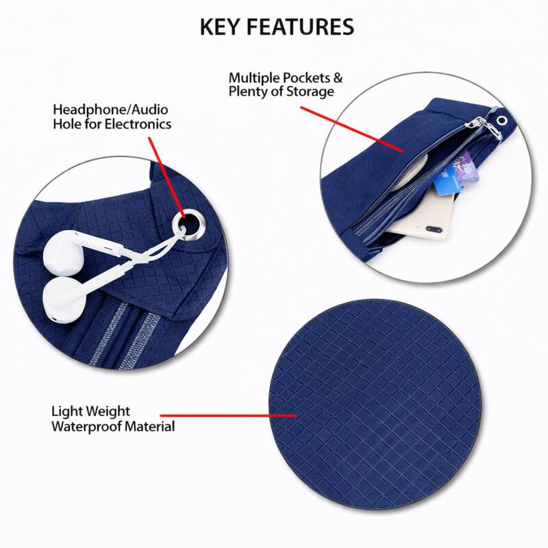 XGear Fitness Waterproof Fanny Pack for Running and Travel