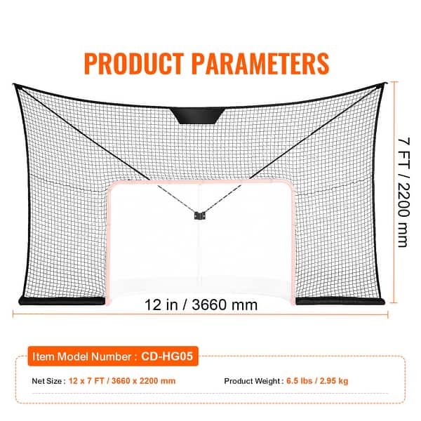 Hockey Goal Backstop Net Portable Indoor Outdoor Hockey Training Net