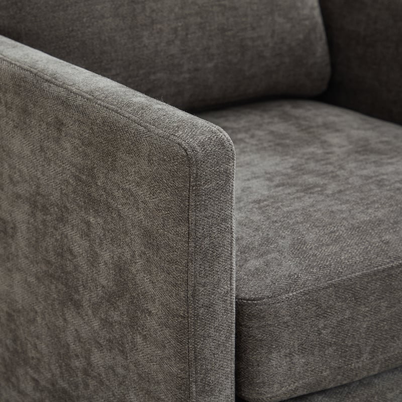 30.7"W Square Upholstered Swivel Accent Chair and Comfy Accent Single Sofa Chair, 360 Degree Club Chair, Lounge Armchair