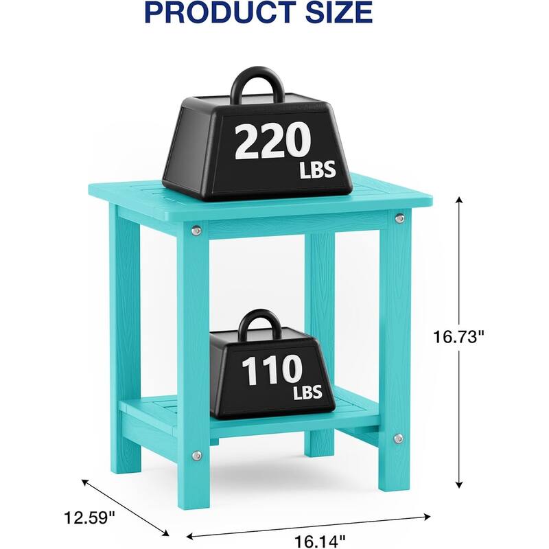 WINSOON HIPS All Weather Outdoor Side Table
