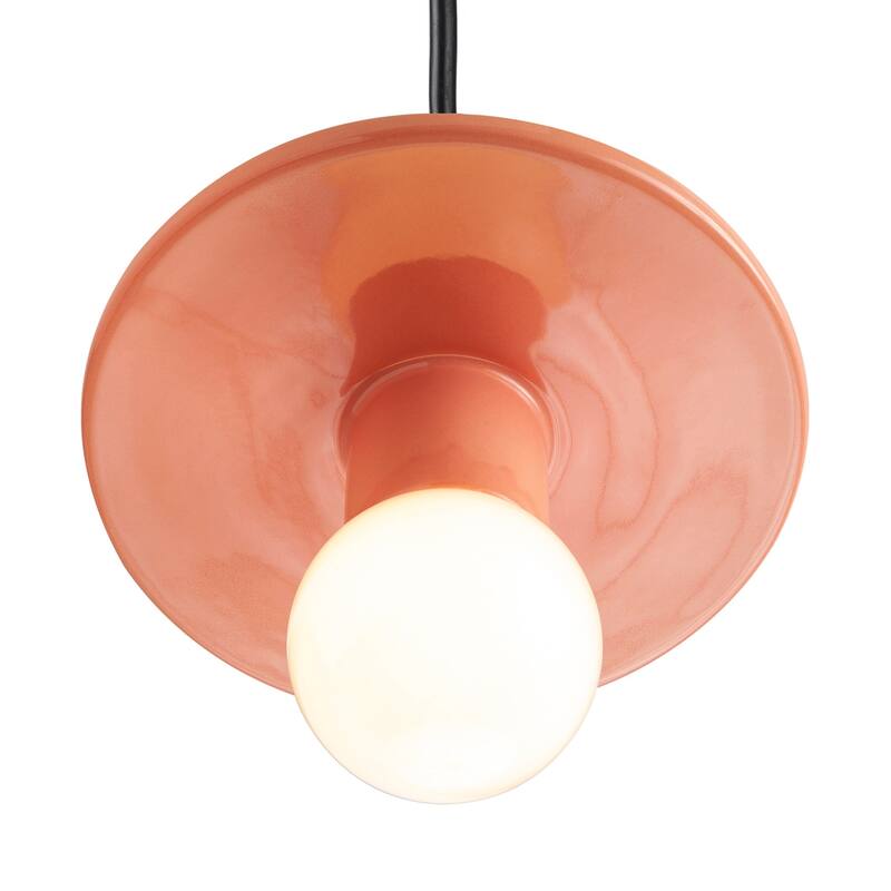 Justice Design Group Ceramic Discus Pendant - Gloss Blush