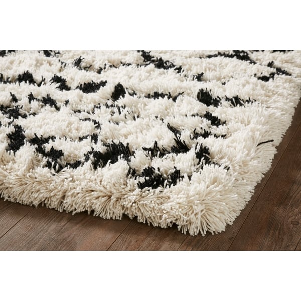 slide 2 of 2, Tylie Black & Ivory Wool Cotton Rug