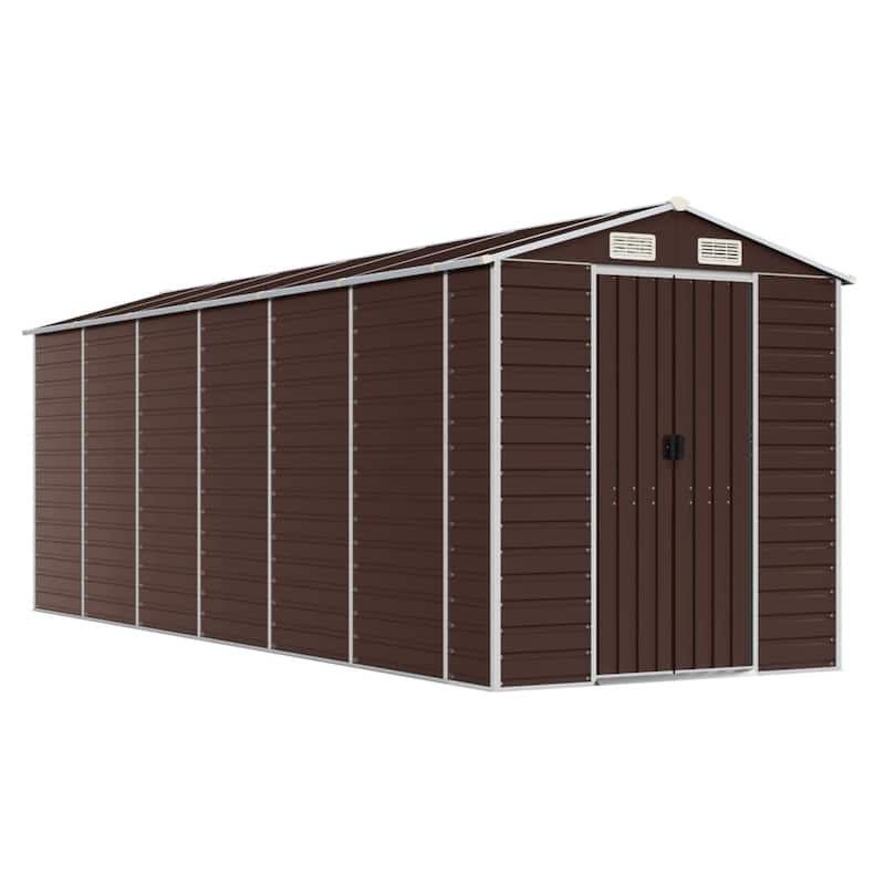 vidaXL Garden Shed Metal Outdoor Storage Shed Anthracite Galvanized Steel