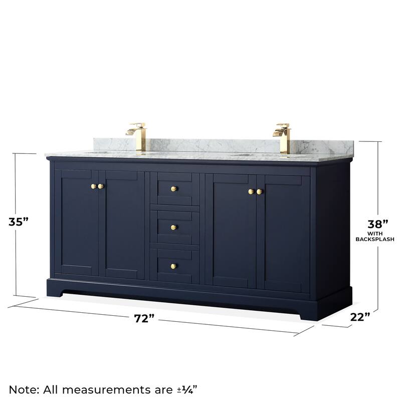 Wyndham Collection Avery 72" Free Standing Double Basin Vanity Set