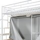 preview thumbnail 10 of 10, White Twin Size Metal Loft Bed with Wardrobe and Storage Shelves for Kids, Boys and Girls, Bedroom