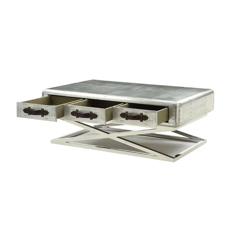 Alpine Aluminum Coffee Table with Drawer