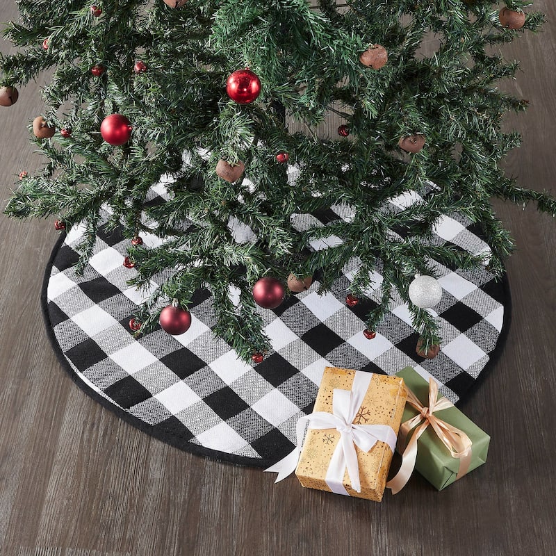Annie Black Check Tree Skirt 24 - 36 in